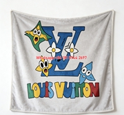 Cartoon LV Flannel Sofa Blanket 259